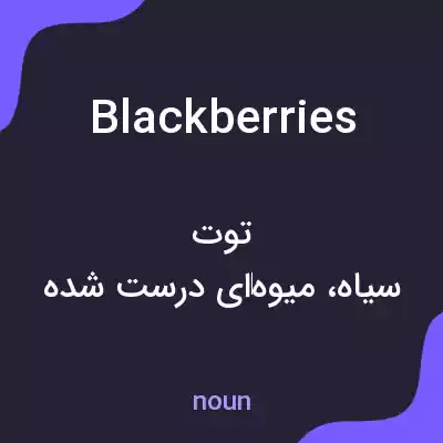 معنی blackberries به فارسی