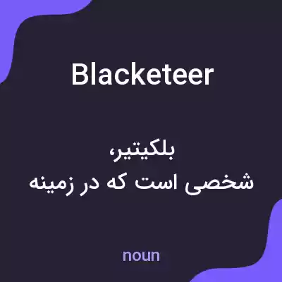 معنی blacketeer به فارسی