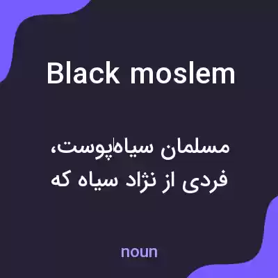 معنی black moslem به فارسی معنی black moslem به فارسی