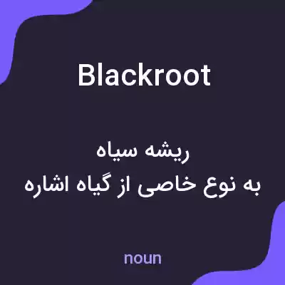 معنی blackroot به فارسی معنی blackroot به فارسی