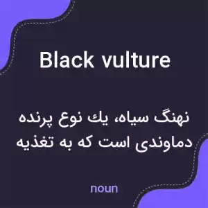 معنی black vulture به فارسی معنی black vulture به فارسی