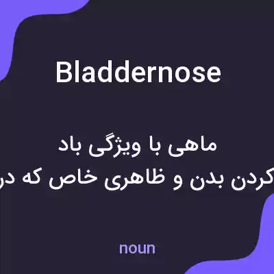 معنی bladdernose به فارسی معنی bladdernose به فارسی