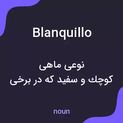 معنی blanquillo به فارسی معنی blanquillo به فارسی