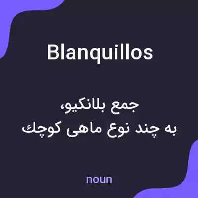 معنی blanquillos به فارسی معنی blanquillos به فارسی