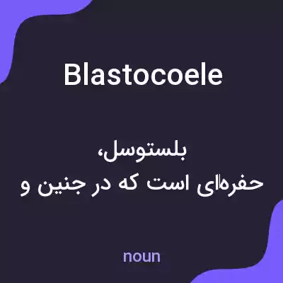 معنی blastocoele به فارسی معنی blastocoele به فارسی