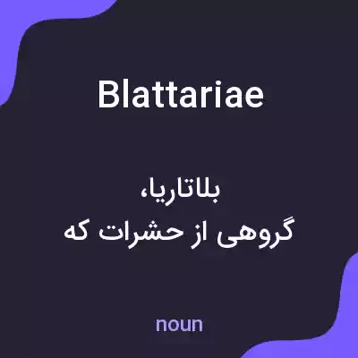 معنی blattariae به فارسی معنی blattariae به فارسی
