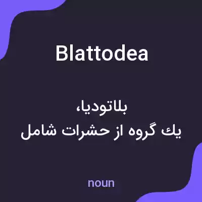 معنی blattodea به فارسی معنی blattodea به فارسی
