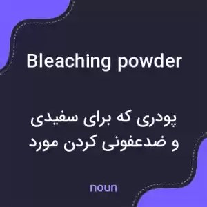 معنی bleaching powder به فارسی معنی bleaching powder به فارسی