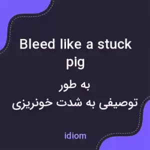 معنی bleed like a stuck pig به فارسی معنی bleed like a stuck pig به فارسی