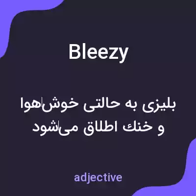 معنی bleezy به فارسی