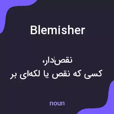 معنی blemisher به فارسی معنی blemisher به فارسی