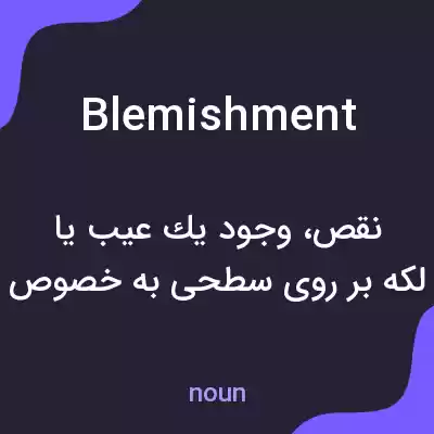 معنی blemishment به فارسی معنی blemishment به فارسی