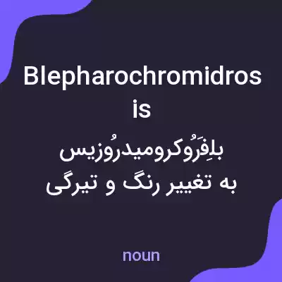 معنی blepharochromidrosis به فارسی معنی blepharochromidrosis به فارسی