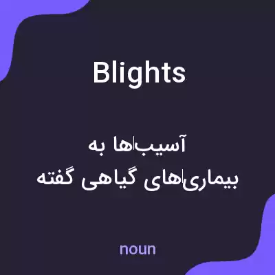 معنی blights به فارسی معنی blights به فارسی