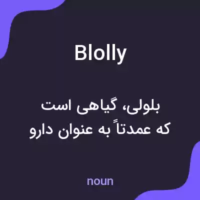 معنی blolly به فارسی معنی blolly به فارسی