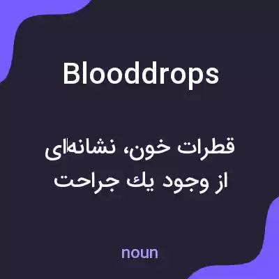 معنی blooddrops به فارسی معنی blooddrops به فارسی
