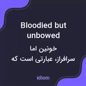 معنی bloodied but unbowed به فارسی معنی bloodied but unbowed به فارسی