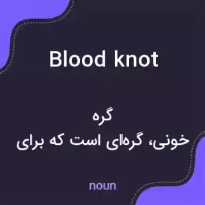 معنی blood knot به فارسی معنی blood knot به فارسی