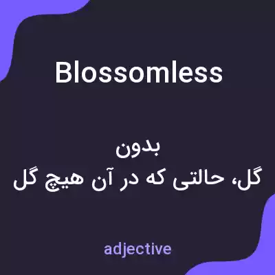 معنی blossomless به فارسی معنی blossomless به فارسی