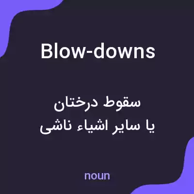 معنی blow-downs به فارسی