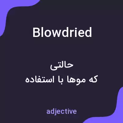 معنی blowdried به فارسی معنی blowdried به فارسی