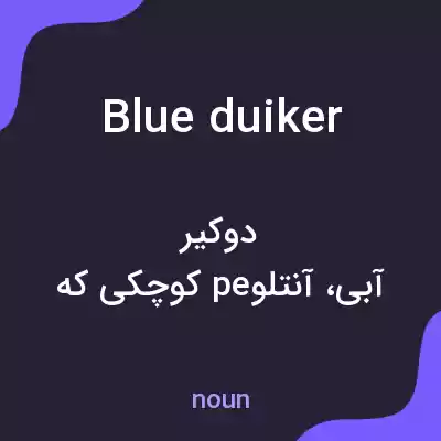 معنی blue duiker به فارسی معنی blue duiker به فارسی
