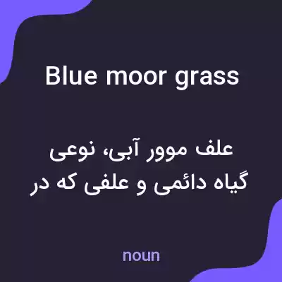 معنی blue moor grass به فارسی معنی blue moor grass به فارسی
