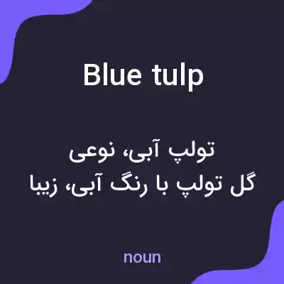 معنی blue tulp به فارسی معنی blue tulp به فارسی