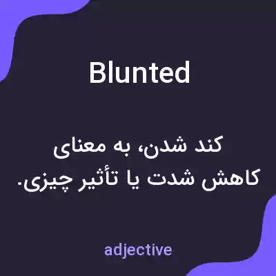 معنی blunted به فارسی