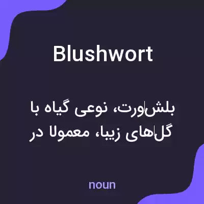 معنی blushwort به فارسی