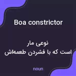 معنی boa constrictor به فارسی معنی boa constrictor به فارسی