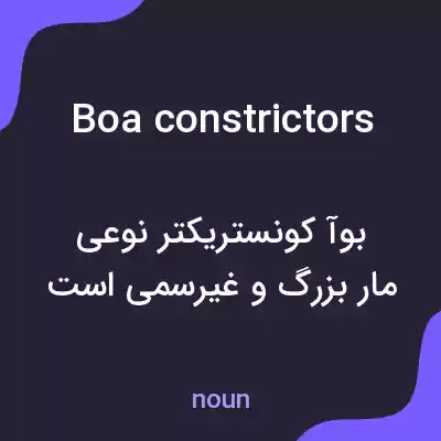 معنی boa constrictors به فارسی