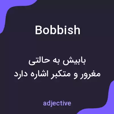 معنی bobbish به فارسی معنی bobbish به فارسی