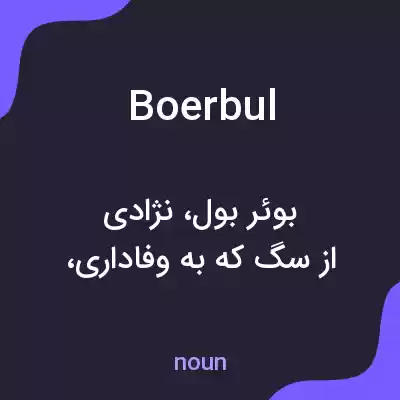 معنی boerbul به فارسی