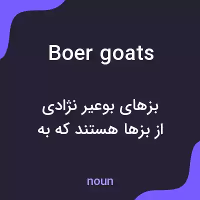 معنی boer goats به فارسی معنی boer goats به فارسی