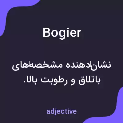معنی bogier به فارسی معنی bogier به فارسی