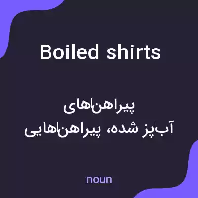 معنی boiled shirts به فارسی معنی boiled shirts به فارسی