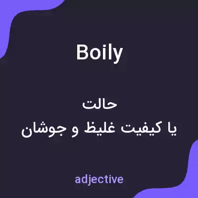 معنی boily به فارسی معنی boily به فارسی