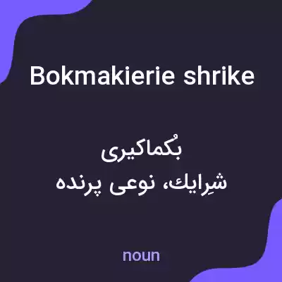 معنی bokmakierie shrike به فارسی معنی bokmakierie shrike به فارسی