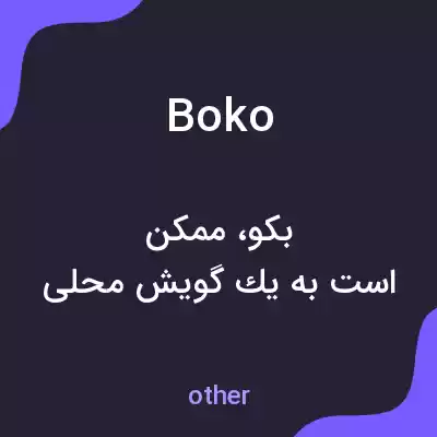 معنی boko به فارسی معنی boko به فارسی