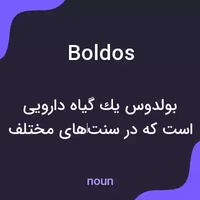 معنی boldos به فارسی معنی boldos به فارسی