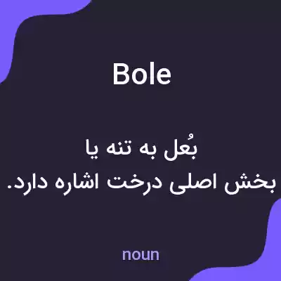معنی bole به فارسی معنی bole به فارسی