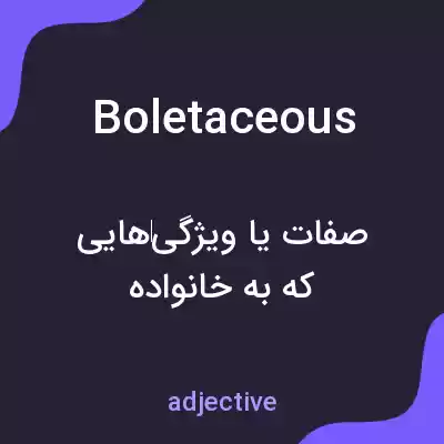معنی boletaceous به فارسی معنی boletaceous به فارسی