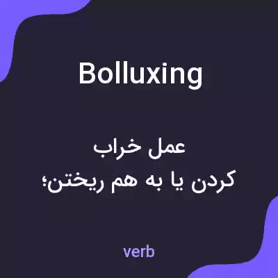 معنی bolluxing به فارسی معنی bolluxing به فارسی