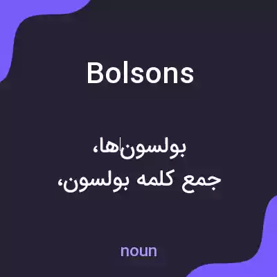 معنی bolsons به فارسی معنی bolsons به فارسی