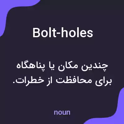 معنی bolt-holes به فارسی معنی bolt-holes به فارسی