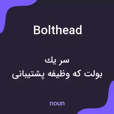 معنی bolthead به فارسی معنی bolthead به فارسی