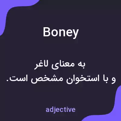 معنی boney به فارسی معنی boney به فارسی