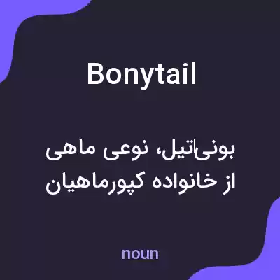 معنی bonytail به فارسی معنی bonytail به فارسی