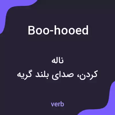 معنی boo-hooed به فارسی معنی boo-hooed به فارسی